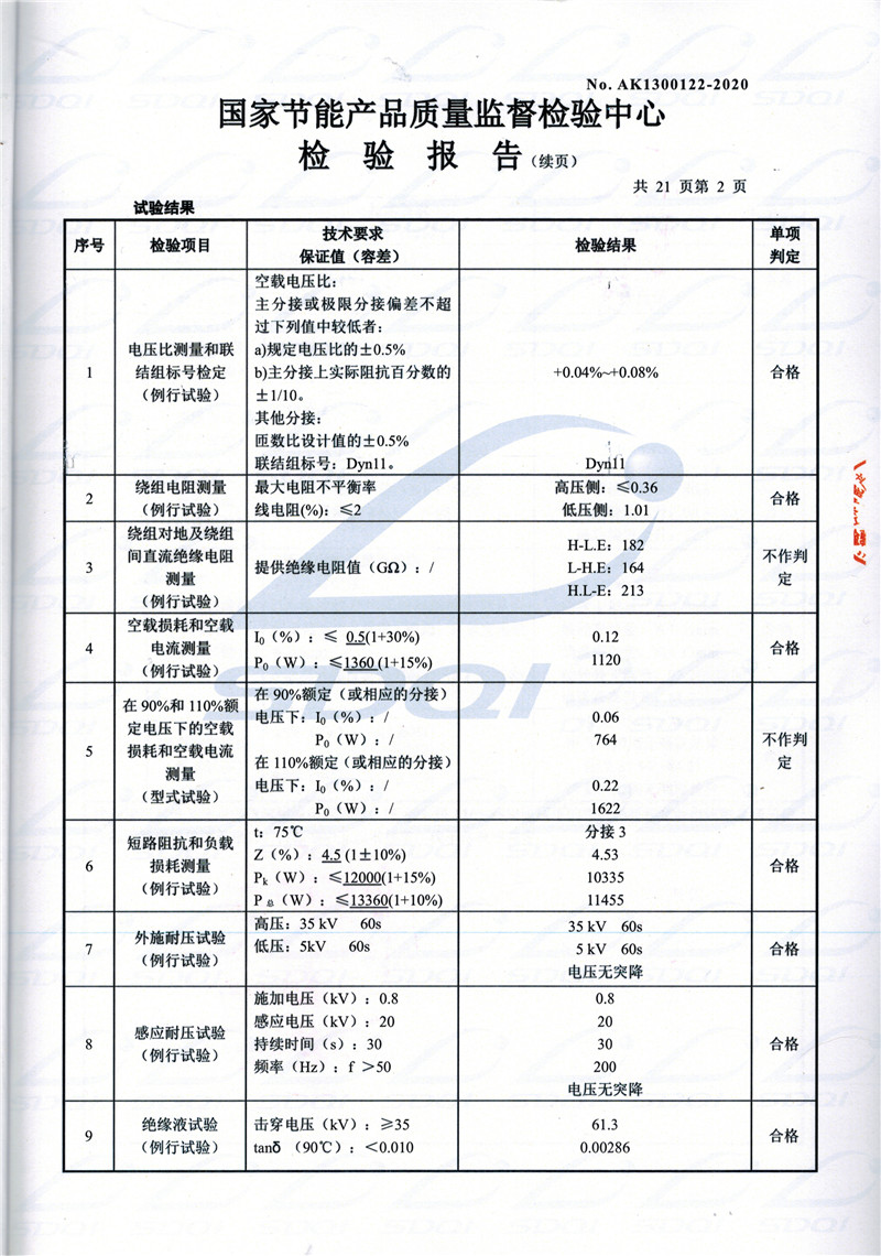 高低压试验报告-S11-1250米易米易米易油浸式变压器-2.jpg
